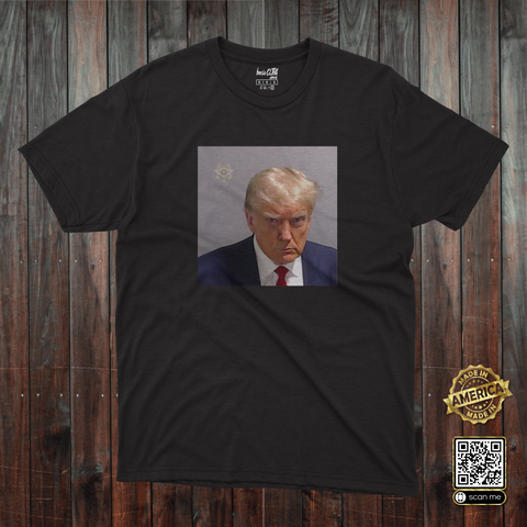 DONALD TRUMP MUG SHOT T-SHIRT FREE TRUMP MAGA 2024